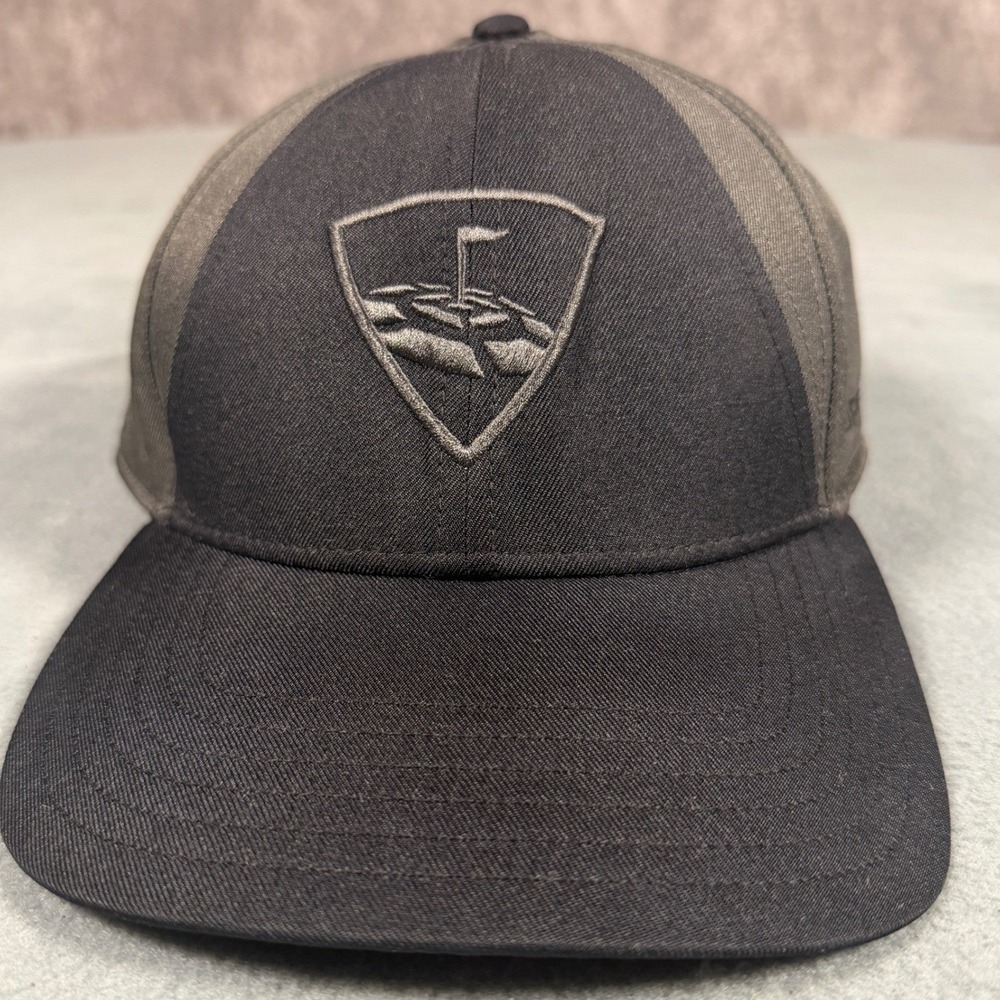 Callaway‎ Topgolf Snapback Hat Mens Black Grey Embroidered Golf Shield Cap